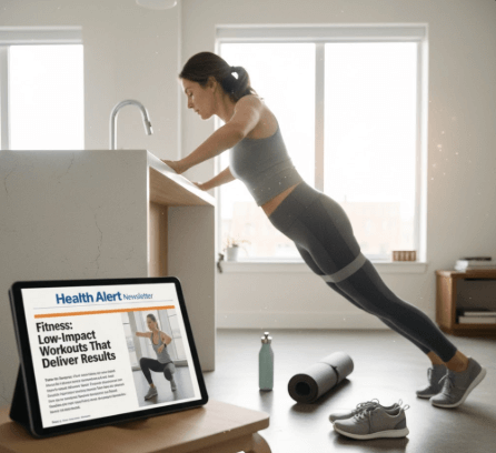 Trainer guiding low-impact resistance band workout